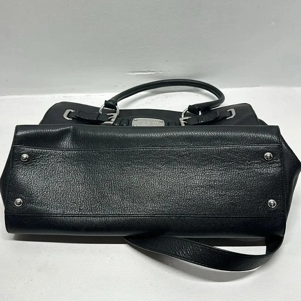 Michael Kors Hamilton East West Handbag Purse Crossbody Bag Leather Black Large - Picture 8 of 17